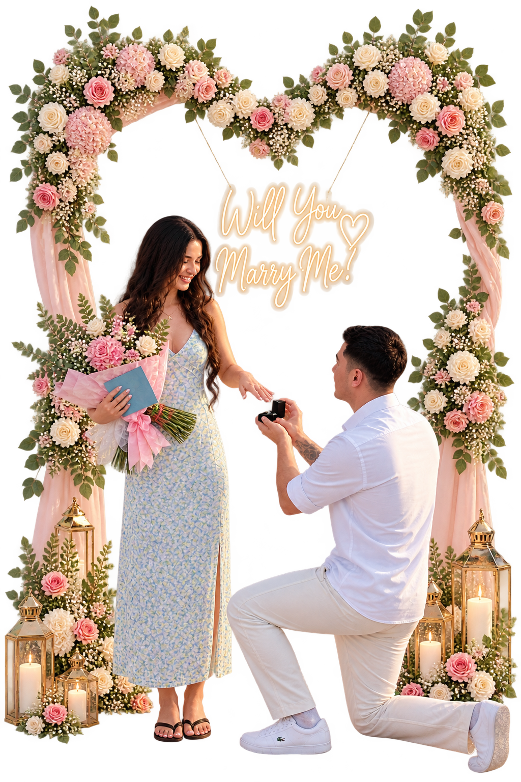 Romantic proposal setup